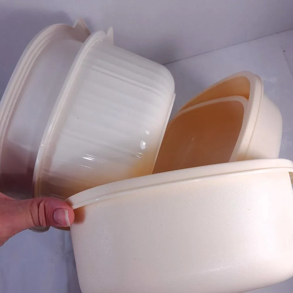 Vintage Rubbermaid microwave cooker set 5 pcs steamer‎ 2243 2247 2249 5153 5556